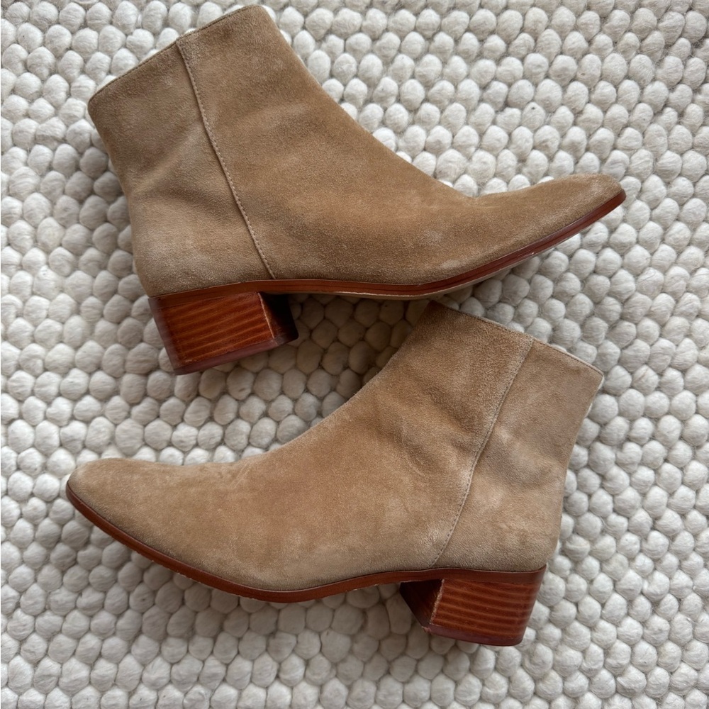 J. Crew Tan Suede Ankle Boots